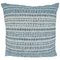 Vecindario 22 in. Woven Line Square Throw Pillow with Down Filling, Black VE2658544
